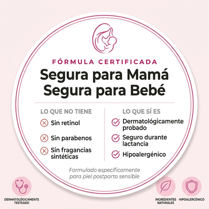 (5 Meses - Panza, Muslos y Busto) Tratamiento Barmino® Personalizado Antiestrias y Flacidez Postparto + Guia Masaje Drenante para Grasa Abdominal + Potenciador Dermico Resultados 3X Más Rápido + Acceso Comunidad Mamás Barmino